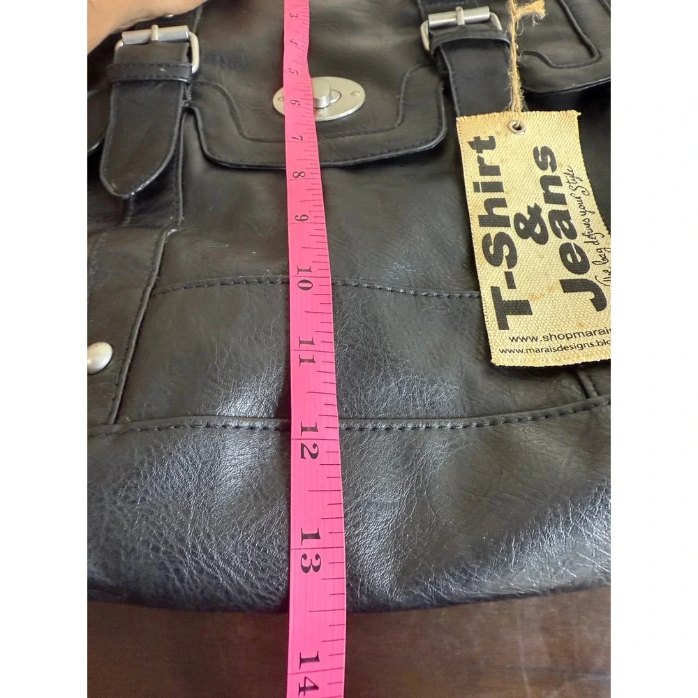 T-Shirt & Jeans Crossbody‎ Bag Purse Women's Faux Leather Satchel